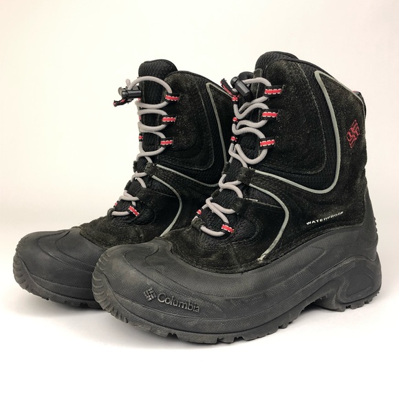 Columbia waterproof black/ red winter boots Sz 5 - Picture 6 of 8